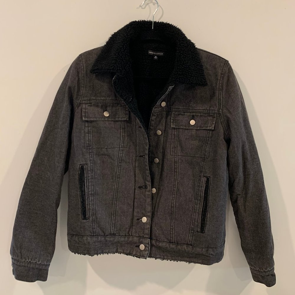 Jacket Black Jean Women Size M
